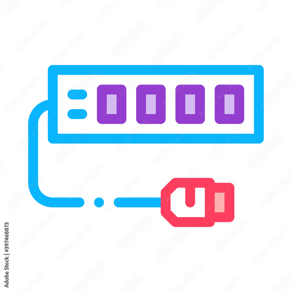 Poster modem internet device color icon vector. modem internet device sign. isolated symbol illustration
