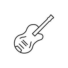 electronic guitar icon element of music icon for mobile concept and web apps. Thin line electronic guitar icon can be used for web and mobile. Premium icon on white background
