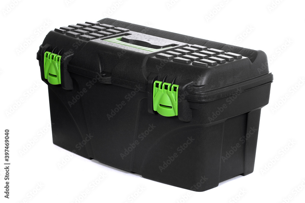 Wall mural black and green tool box