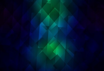 Obraz premium Dark Blue, Green vector pattern in square style.