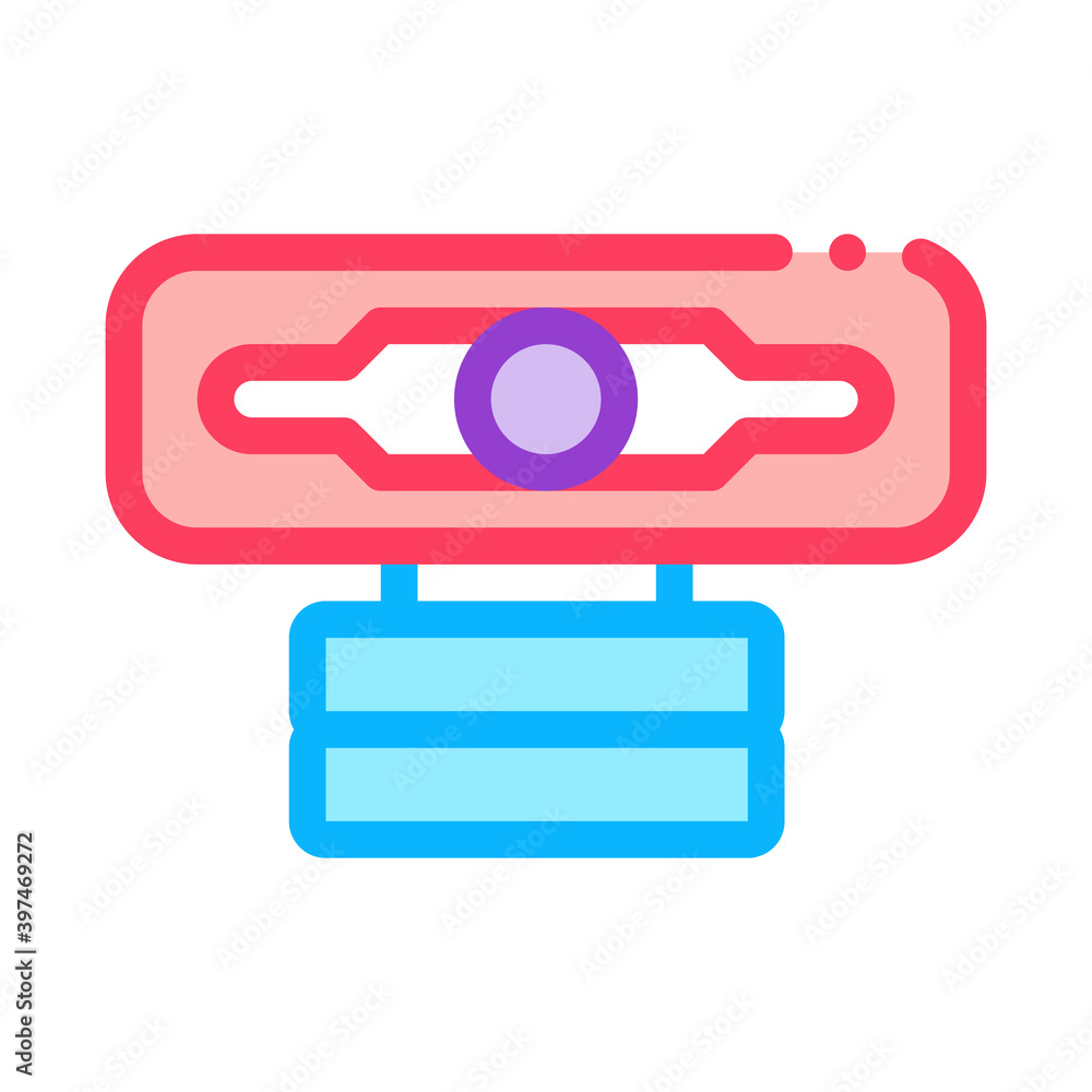 Aufkleber web camera color icon vector. web camera sign. isolated symbol illustration