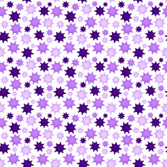 Violet virus seamless pattern. Repetitive 3d illustration of viruses background