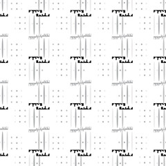 black and white ornament of geometric shapes, elements and lines. interesting pattern. the background.