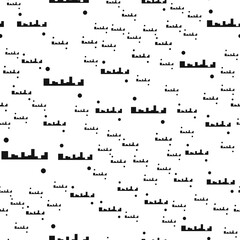 black and white ornament of geometric shapes, elements and lines. interesting pattern. the background.