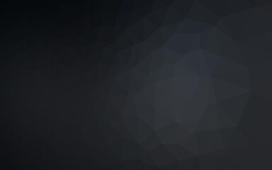 Fototapeta premium Dark Black vector abstract mosaic background.