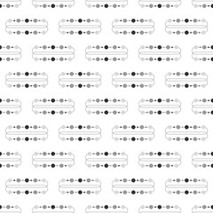 black and white ornament of geometric shapes, elements and lines. interesting pattern. the background.
