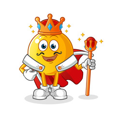  emoticon king vector. cartoon character
