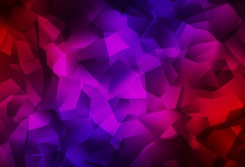 Dark Blue, Red vector polygonal pattern.