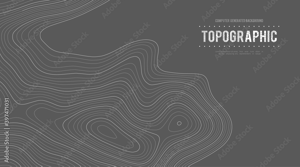 Poster grey contours vector topography. geographic mountain topography vector illustration. topographic pat