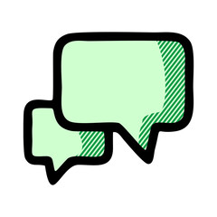 Naklejka premium chat icon isolated on white background from miscellaneous collection.