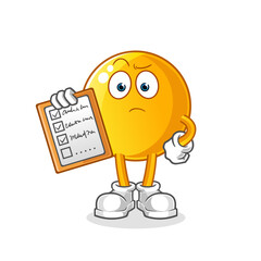  emoticon schedule list vector. cartoon character