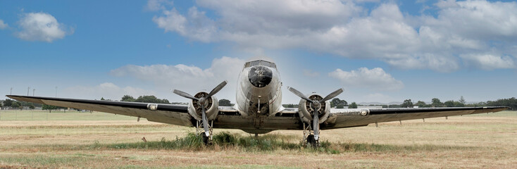 OLD PLANE WRECK IN FIELD