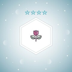 rose vector icons modern