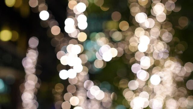 blurred christmas lights in Marunouchi,Tokyo 【4K】
