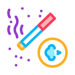 allergy on cigarette smoke color icon vector. allergy on cigarette smoke sign. isolated symbol illustration