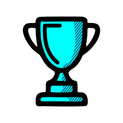 Trophy icon isolated on white background. Trophy icon modern symbol for graphic and web design