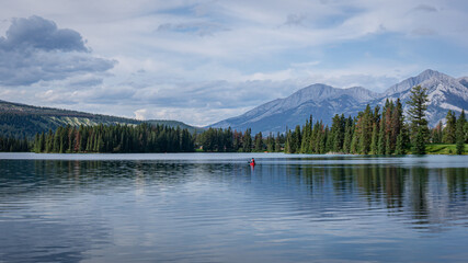 lake and mountains
