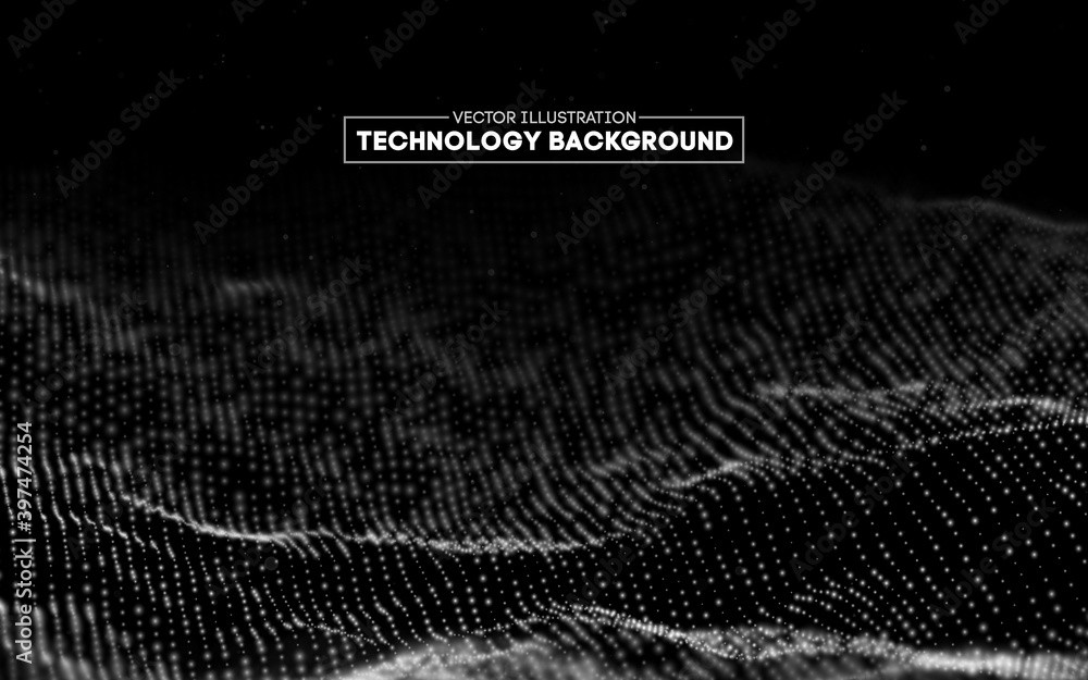 Poster technology background vector in abstract style. abstract technology communication design innovation 