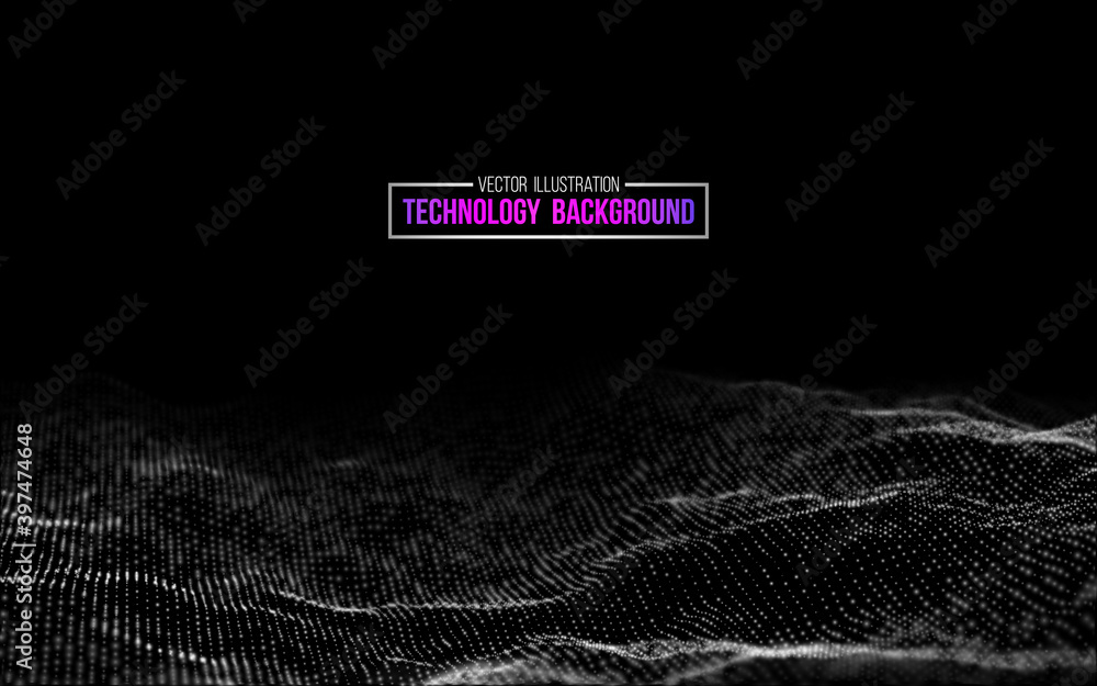 Poster technology background vector in abstract style. abstract technology communication design innovation 