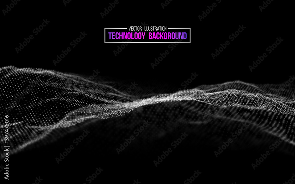 Poster technology background vector in abstract style. abstract technology communication design innovation 