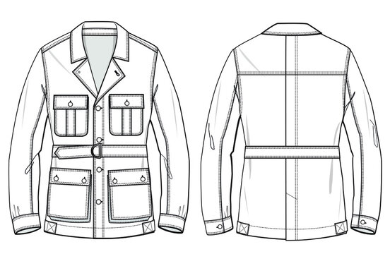 Premium Vector  Womens leather biker jacket fashion sketch flat  technical drawing vector illustration