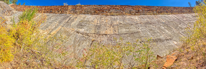 Base View of the Santa Fe Dam in Williams AZ. The dam is open to the public. No property release is...