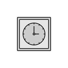 wall, clock, time icon. Signs and symbols can be used for web, logo, mobile app, UI, UX