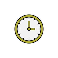 wall, clock, time icon. Signs and symbols can be used for web, logo, mobile app, UI, UX