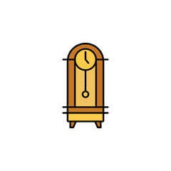 antique, clock icon. Signs and symbols can be used for web, logo, mobile app, UI, UX