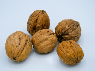 Kalifornische Walnüsse fünf als Gruppe