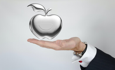 pomme chrome main présente