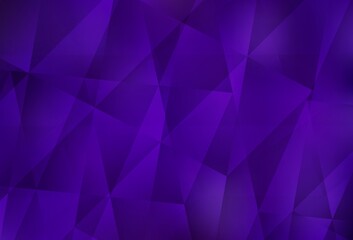 Obraz premium Dark Purple vector triangle mosaic template.
