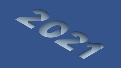 New year 2021 abstract isometric background