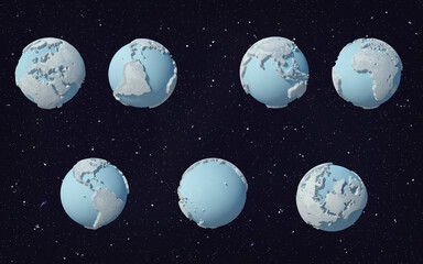 Naklejka premium 3d illustration of the Winter planet 