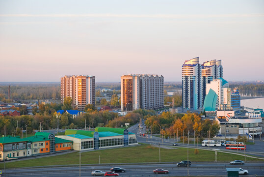 Barnaul, view of the city from the Nagorny Park, Russia