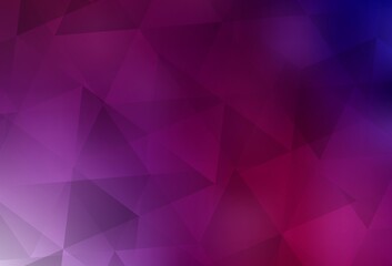 Dark Purple, Pink vector abstract mosaic background.