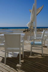 Sunny om the beach by the sea