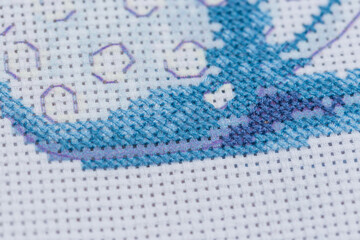 Cross stitch art in the process. Artistic, embroidery, Hobbies and entertainment