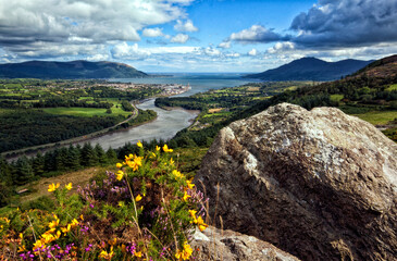 Carlingford lough from Flagstaff viewpoint.  Counties Armagh, Down and Louth.