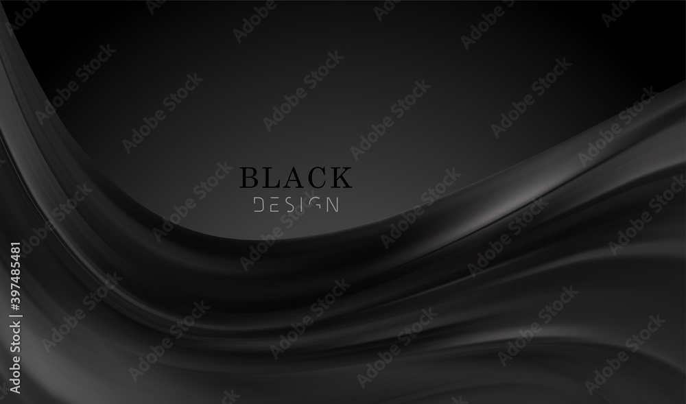 Poster smooth elegant black satin texture abstract background. luxurious background design