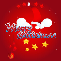 Naklejka premium MERRY CHRISTMAS CARD