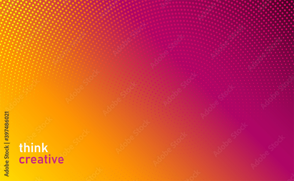 Poster Abstract vector background. Halftone gradient gradation. Vibrant texture.