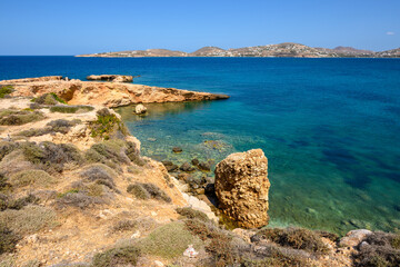 Paros Island, a popular tourist destination in the Aegean Sea. Cyclades Islands, Greece