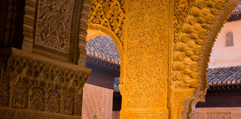 Alhambra, UNESCO World Heritage Site. Granada City. Andalusia, Southern Spain Europe