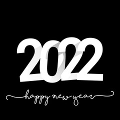 2022 - happy new year 2022 gold glitter