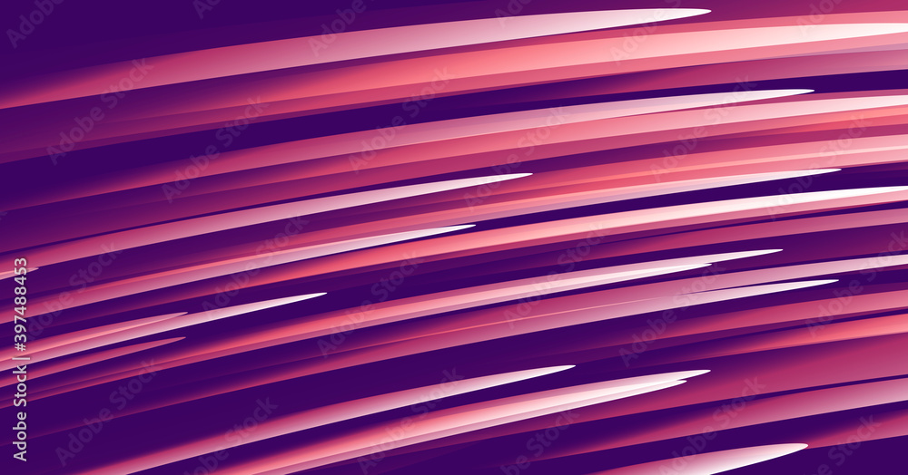 Poster abstract textured background of straight lines forming 3d pattern of flying comets or stars