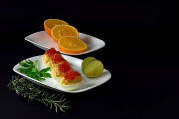 tuna cream with caviar