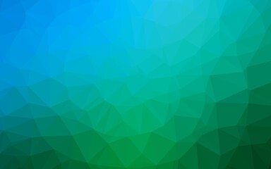 Light Blue, Green vector abstract polygonal layout.