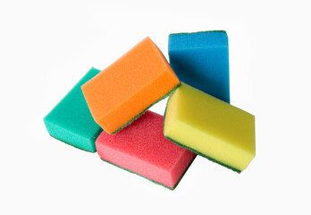  set of colored scouring sponges