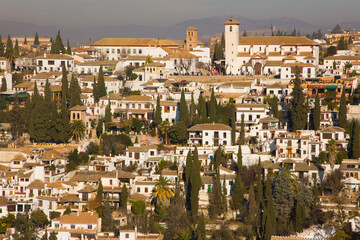 Fototapeta na wymiar Alhambra, UNESCO World Heritage Site. Granada City. Andalusia, Southern Spain Europe
